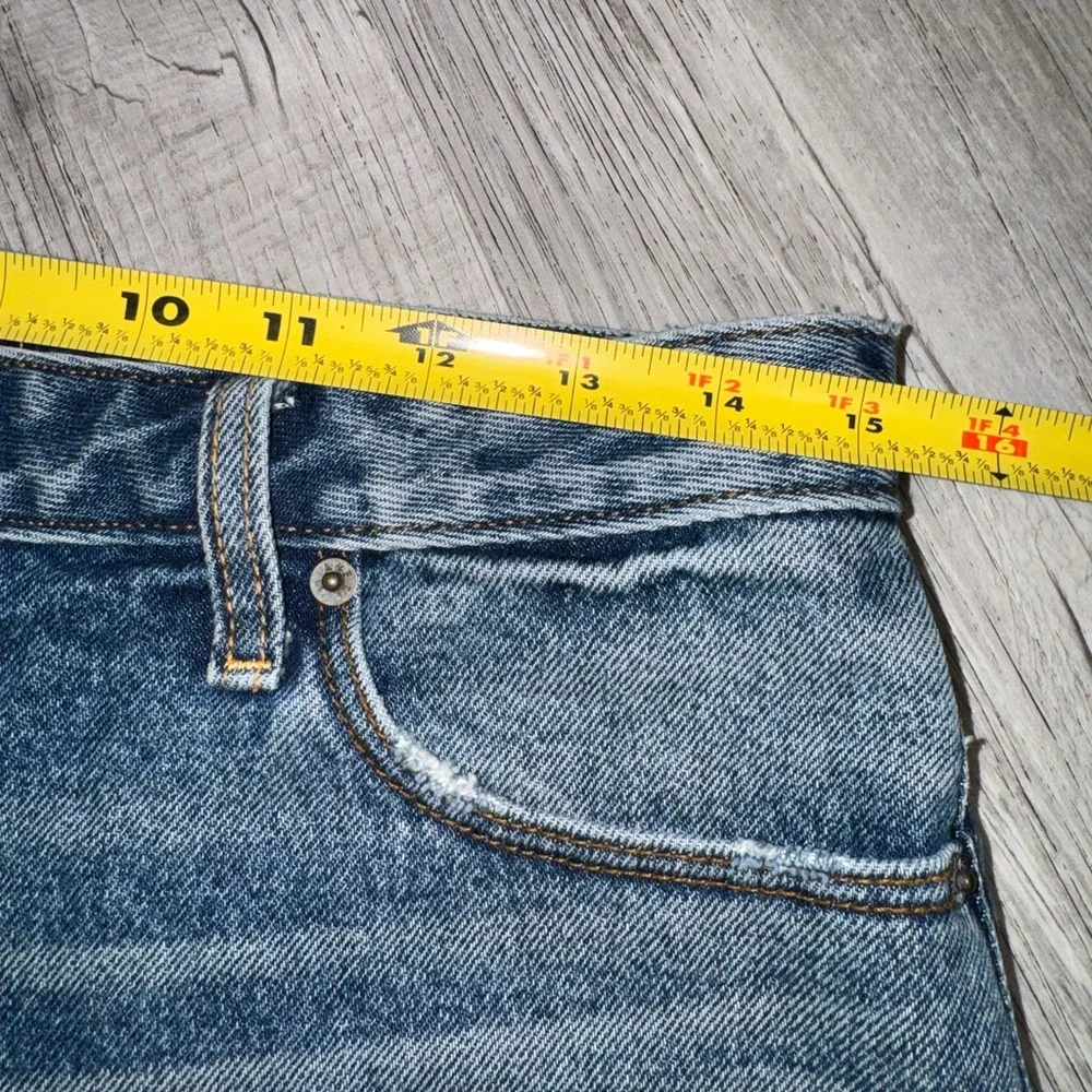 NWT Abercrombie & Fitch Annie High Rise Short 100%cotton 29/8Zipper Cut Off Blue - Picture 7 of 14